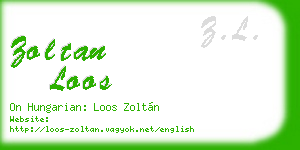 zoltan loos business card